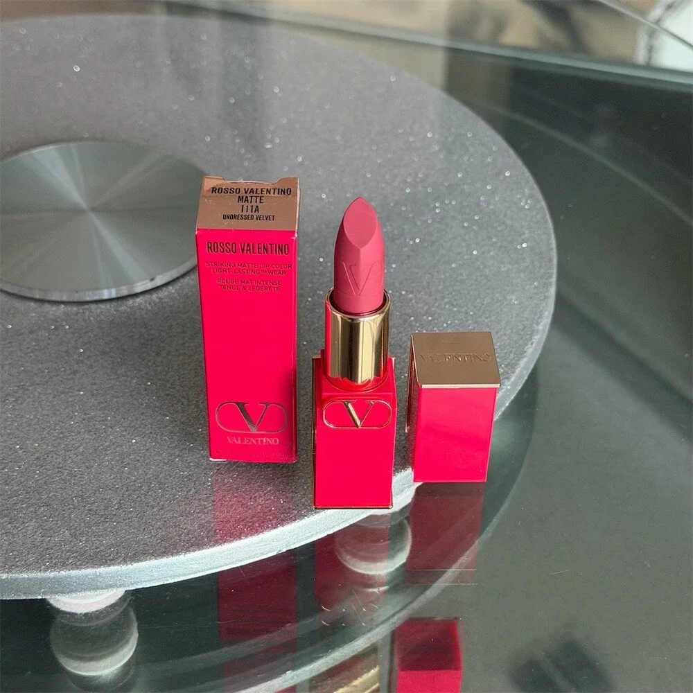 Valentino Rosso Striking Matte Lipstick 111A Undressed Velvet Nude w/ Box
